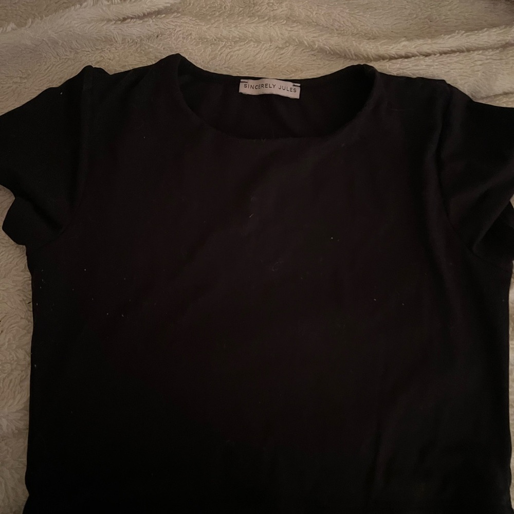 Plain soft black top